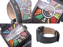 画像をギャラリービューアに読み込む, フランク・ミュラー FRANCK MULLER マスタースクエア カラードリームス 6000HSCDTNRDCD ブラック文字盤 美品 中古 51875