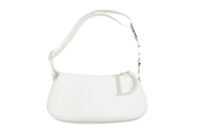 Load image into Gallery viewer, Christian Dior ディオール ショルダー ハンドバッグ ホワイト レザー デカロゴ シルバー金具 中古 51884