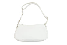 Load image into Gallery viewer, Christian Dior ディオール ショルダー ハンドバッグ ホワイト レザー デカロゴ シルバー金具 中古 51884