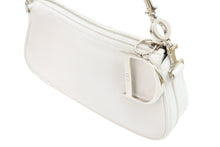 Load image into Gallery viewer, Christian Dior ディオール ショルダー ハンドバッグ ホワイト レザー デカロゴ シルバー金具 中古 51884