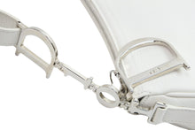 Load image into Gallery viewer, Christian Dior ディオール ショルダー ハンドバッグ ホワイト レザー デカロゴ シルバー金具 中古 51884