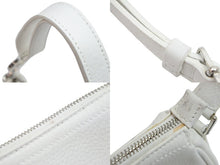 Load image into Gallery viewer, Christian Dior ディオール ショルダー ハンドバッグ ホワイト レザー デカロゴ シルバー金具 中古 51884