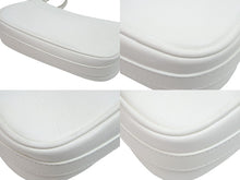 Load image into Gallery viewer, Christian Dior ディオール ショルダー ハンドバッグ ホワイト レザー デカロゴ シルバー金具 中古 51884