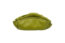 画像をギャラリービューアに読み込む, LOEWE ロエベ コインケース チャーム セット ミニ アナグラム レザー グリーン シルバー金具 美品 中古 51892