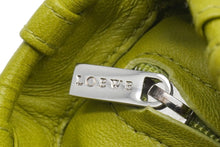 画像をギャラリービューアに読み込む, LOEWE ロエベ コインケース チャーム セット ミニ アナグラム レザー グリーン シルバー金具 美品 中古 51892