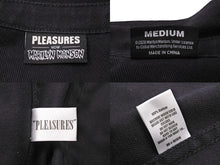 画像をギャラリービューアに読み込む, PLEASURES プレジャーズ MARILYN MANSON マリリンマンソン デニムジャケット コットン ブラック ホワイト サイズM 美品 中古 51902