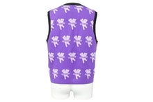 画像をギャラリービューアに読み込む, heaven BY MARC JACOBS マークジェイコブス ヘブン ニットベスト アームカバー P625J05FA21 パープル コットン XL 美品 中古 51903