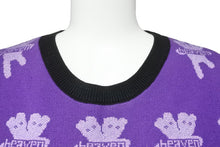 画像をギャラリービューアに読み込む, heaven BY MARC JACOBS マークジェイコブス ヘブン ニットベスト アームカバー P625J05FA21 パープル コットン XL 美品 中古 51903