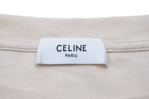 CELINE セリーヌ 半袖Ｔシャツ 2X761501F レディース ロゴ ベージュ コットン イタリア製 サイズS 美品 中古 51938