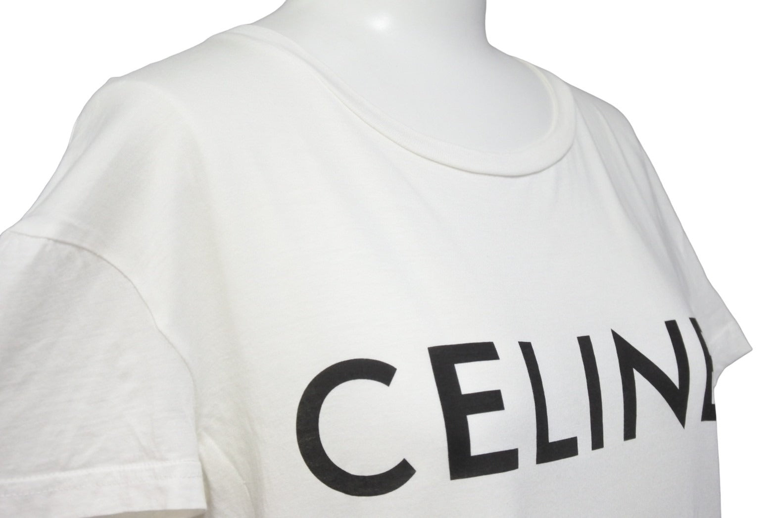 CELINE セリーヌ 半袖Tシャツ ブランドロゴ X237370E ポルトガル製 コットン ホワイト ブラック サイズXS 美品 中古 51939  – Casanova Vintage