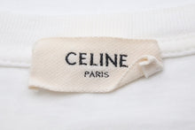 Load image into Gallery viewer, CELINE セリーヌ 半袖Tシャツ ブランドロゴ X237370E ポルトガル製 コットン ホワイト ブラック サイズXS 美品 中古 51939