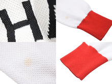 Load image into Gallery viewer, CHANEL シャネル ロゴ カーディガン ホワイト レッド P61534K46819 トップス ココマーク ココボタン サイズ38 良品 中古 51942