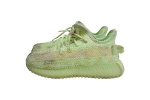 YEEZY BOOST 350 V2 GLOW IN THE DARK イージーブーストグロウスニーカー キッズ ライトグリーン 7 1/2K 良品 中古 51951