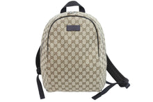 画像をギャラリービューアに読み込む, GUCCI グッチ リュック デイパック GGキャンバス 449906 ベージュ ブラウン シルバー金具 美品 中古 51975