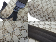 画像をギャラリービューアに読み込む, GUCCI グッチ リュック デイパック GGキャンバス 449906 ベージュ ブラウン シルバー金具 美品 中古 51975