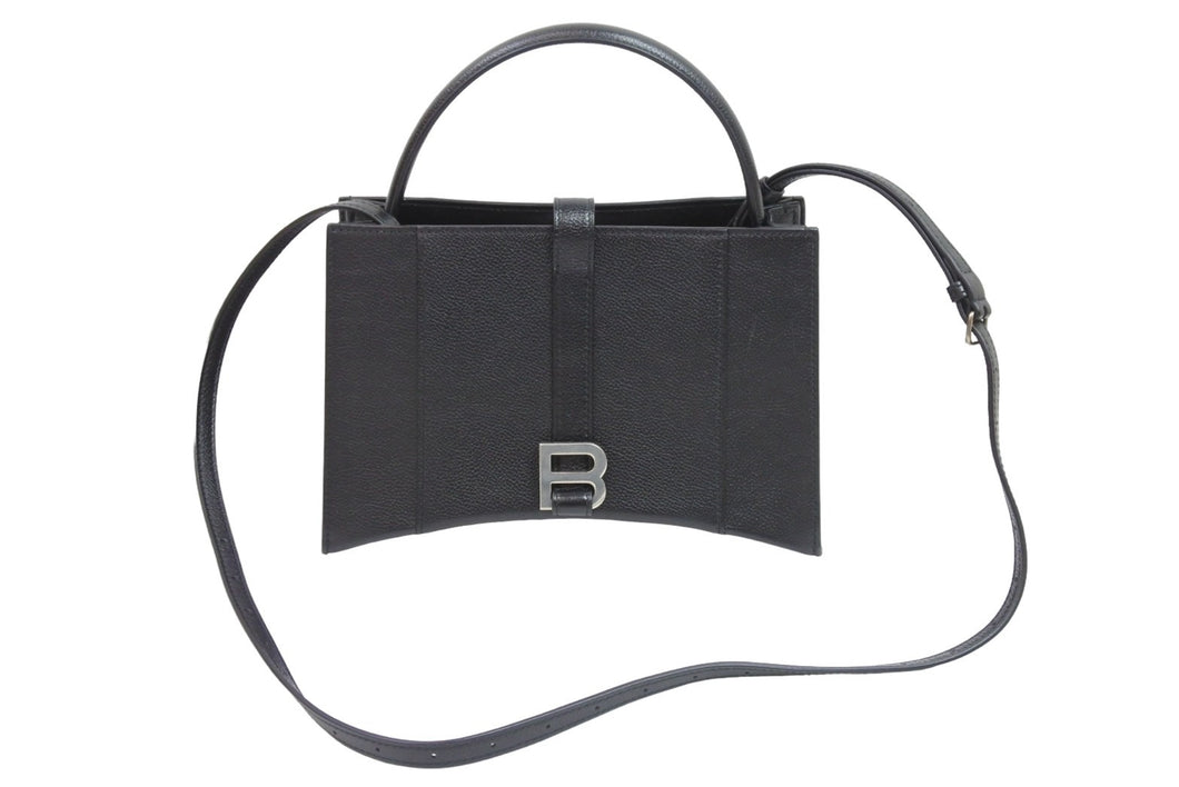 極美品 BALENCIAGA バレンシアガ ハンドバッグ アワーグラス 619669 ブラック シルバー金具 中古 51977 – Casanova  Vintage