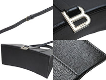 画像をギャラリービューアに読み込む, 極美品 BALENCIAGA バレンシアガ ハンドバッグ アワーグラス 619669 ブラック シルバー金具 中古 51977