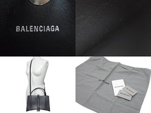 画像をギャラリービューアに読み込む, 極美品 BALENCIAGA バレンシアガ ハンドバッグ アワーグラス 619669 ブラック シルバー金具 中古 51977
