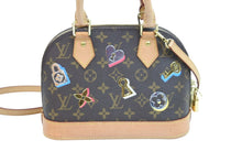 画像をギャラリービューアに読み込む, LOUIS VUITTON ルイヴィトン ハンドバッグ 2wayバッグ モノグラム ラブロック アルマBB ブラウン FL4188 ゴールド金具 中古 51997