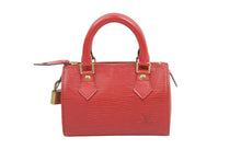 Load image into Gallery viewer, オーダー品 極美品 LOUIS VUITTON ルイヴィトン ハンドバッグ ミニスピーディ エピ レッド ゴールド金具 中古 52004