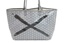 Load image into Gallery viewer, GOYARD ゴヤール トートバッグ サンルイ PM グレー マーカージュ ブラック 限定品 ヘリンボーン ポーチ付き 美品 中古 52017