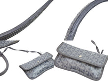 Load image into Gallery viewer, GOYARD ゴヤール トートバッグ サンルイ PM グレー マーカージュ ブラック 限定品 ヘリンボーン ポーチ付き 美品 中古 52017