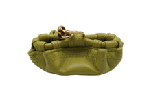 画像をギャラリービューアに読み込む, LOEWE ロエベ チャーム アクセサリー 小物 アナグラム ナッパレザー グリーン ゴールド金具 美品 中古 52019