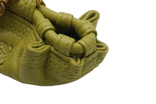 画像をギャラリービューアに読み込む, LOEWE ロエベ チャーム アクセサリー 小物 アナグラム ナッパレザー グリーン ゴールド金具 美品 中古 52019