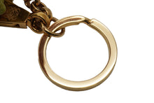 画像をギャラリービューアに読み込む, LOEWE ロエベ チャーム アクセサリー 小物 アナグラム ナッパレザー グリーン ゴールド金具 美品 中古 52019