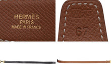 Load image into Gallery viewer, HERMES エルメス ベルト・バックル H □A刻印 ボックスカーフ レザー 67 ブラック ブラウン ゴールド金具 美品 中古 52033