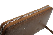 Load image into Gallery viewer, 極美品 Maison Margiela メゾンマルジェラ 長財布 ジップアラウンドウォレット ブラウン レザー シルバー金具 中古 52034