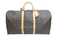 画像をギャラリービューアに読み込む, LOUIS VUITTON ルイ・ヴィトン ボストンバッグ キーポル60 M41412 ブラウン PVC レザー ゴールド金具 美品 中古 52038