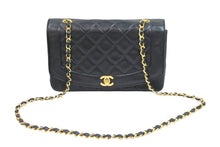 画像をギャラリービューアに読み込む, CHANEL シャネル ショルダーバッグ ラムスキン シングルフラップ シングルチェーンバッグ ダイアナ ゴールド金具 美品 中古 52046