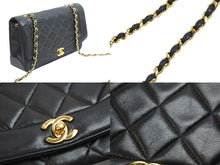 画像をギャラリービューアに読み込む, CHANEL シャネル ショルダーバッグ ラムスキン シングルフラップ シングルチェーンバッグ ダイアナ ゴールド金具 美品 中古 52046