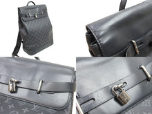 画像をギャラリービューアに読み込む, LOUIS VUITTON ルイ ヴィトン リュック スティーマーバックパック M44052 モノグラムエクリプスキャンバス ブラック 美品 中古52047