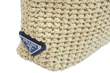 Load image into Gallery viewer, 極美品 PRADA プラダ ハンドバッグ かごバッグ スモール クロシェ トートバッグ ベージュ RAFIA 1BG422 2A2T F0018 中古 52049