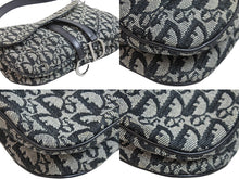 Load image into Gallery viewer, Dior ディオール トロッター ダブルサドル ショルダーバッグ キャンバス×レザー CDロゴ ブラック 美品 中古 52087