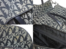 Load image into Gallery viewer, Dior ディオール トロッター ダブルサドル ショルダーバッグ キャンバス×レザー CDロゴ ブラック 美品 中古 52087