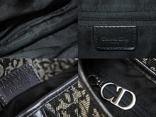 Load image into Gallery viewer, Dior ディオール トロッター ダブルサドル ショルダーバッグ キャンバス×レザー CDロゴ ブラック 美品 中古 52087