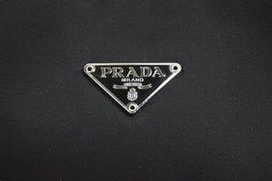 極美品 PRADA プラダ ハンドバッグ MV515 ホーボー ミニバッグ 三角ロゴ金具 シルバー金具 中古 52088