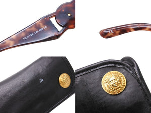 VERSACE ヴェルサーチ サングラス メデューサ MOD 424 COL 869 OD ブラウン ブラック ゴールド金具 美品 中古 52098