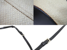Load image into Gallery viewer, JIL SANDER ジルサンダー カゴバッグ ジュートバケット ショルダーバッグ ロゴ文字 ベージュ シルバー金具 レザー 美品 中古 52131