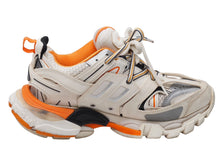 画像をギャラリービューアに読み込む, BALENCIAGA バレンシアガ スニーカー レディース 542436 TRACK TRAINER ホワイト オレンジ サイズ36 良品 中古 52133