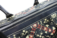 画像をギャラリービューアに読み込む, CHANEL シャネル ミニボストンバッグ ココトラベル 11番台 2007限定 PVC ブラック レッド ベージュ シルバー 美品 中古 52152