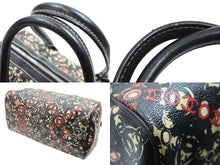 画像をギャラリービューアに読み込む, CHANEL シャネル ミニボストンバッグ ココトラベル 11番台 2007限定 PVC ブラック レッド ベージュ シルバー 美品 中古 52152