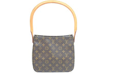 画像をギャラリービューアに読み込む, LouisVuitton ルイヴィトン ルーピングMM ショルダーバッグ M51146 FL0021 PVCコーティングキャンバス ブラウン 美品 中古 52197