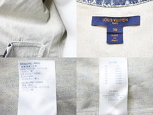 画像をギャラリービューアに読み込む, 極美品 LOUIS VUITTON ルイ ヴィトン デニムジャケット アウター ホワイト インディゴブルー コットン ポリウレタン 38 中古 52226