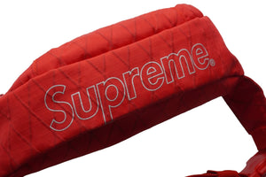 Supreme シュプリーム ウエストバッグ・ボディバッグ ポーチ ダイヤ柄 Supremeロゴ 刺繍ロゴ レッド ホワイト 美品 中古 52228