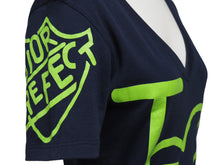 Load image into Gallery viewer, Christian Dior クリスチャンディオール 半袖Ｔシャツ Vネック 4A16155957 ネイビー グリーン コットン サイズ36 美品 中古 52245