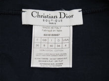 Load image into Gallery viewer, Christian Dior クリスチャンディオール 半袖Ｔシャツ Vネック 4A16155957 ネイビー グリーン コットン サイズ36 美品 中古 52245